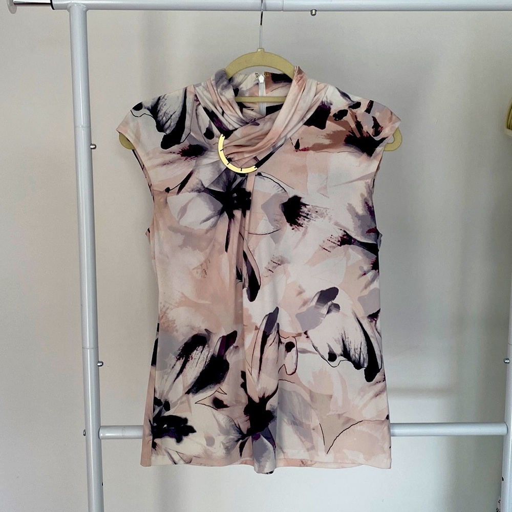 Calvin Klein Size S Perfect for Office Mock Neck Top